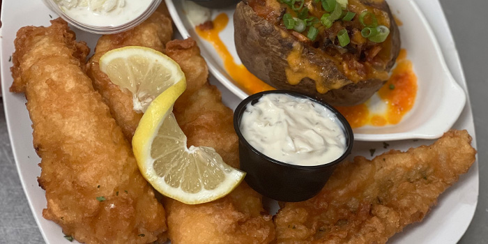 Fish fry from Hereford and Hops in Escanaba, Michigan