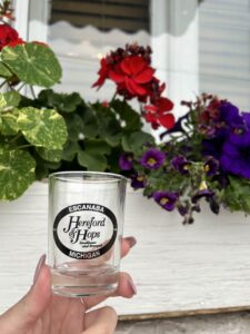 Hereford and Hops glass in Escanaba, Michigan
